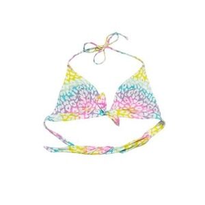 Victoria's Secret Swim Rainbow Leopard Triangle Bikini Top Size Medium